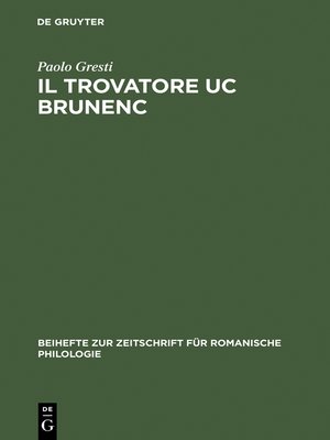 cover image of Il trovatore Uc Brunenc